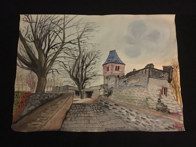 photo of watercolor, "Shelley's Clouds"